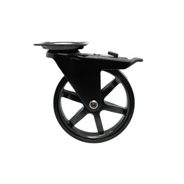 Headbourne 8300E Vintage Series 4-Inch 6-Spoke Designer Caster, 4 Pack - Gloss Black