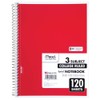 Mead Spiral Notebook, 3 Subject, College Ruled Paper, 120 Sheets,