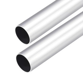 DMiotech Pack of 2 (29 mm outer diameter x 27 mm inner diameter) 6063 aluminium round tube, 300 mm length, industrial metal tube for machine frame construction, DIY projects