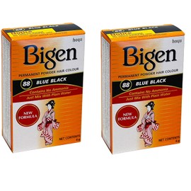Bigen Powder Hair Color #88 Blue Black (2 Pack)