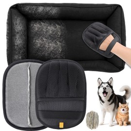 BABORUI Pet Hair Removal Glove - 2 Pack Five Finger Electrostatic Gloves Pet Hair, Remover Glove Lint Rolls into Strips, Dog and Cat Hair Removal Tool for Furniture, Car, Couch, Carpet, Clothes