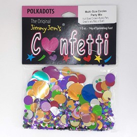 Confetti Circle New Bubbly (3 Sizes) MultiColor - Retail Pack #9680 QS0