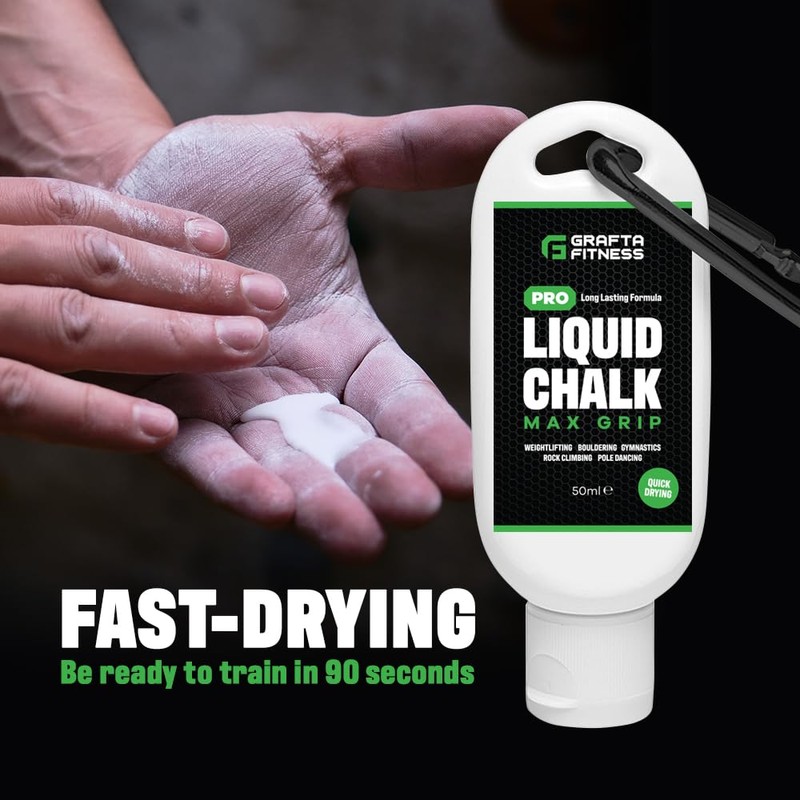 GRAFTA Fitness Pro Liquid Chalk for Weightlifting, Climbing, Gymnastics &