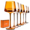 Colored Brown Wine Glasses Set of 6, Fall Winter Party,