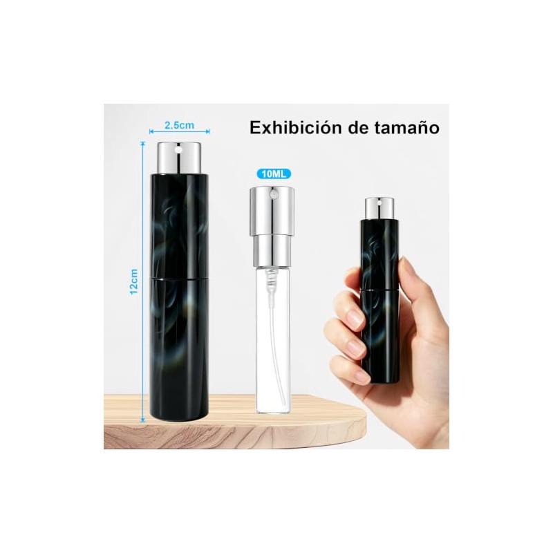 5PCS Atomizadores Recargables de Perfume para Viaje de 10ML, Mini