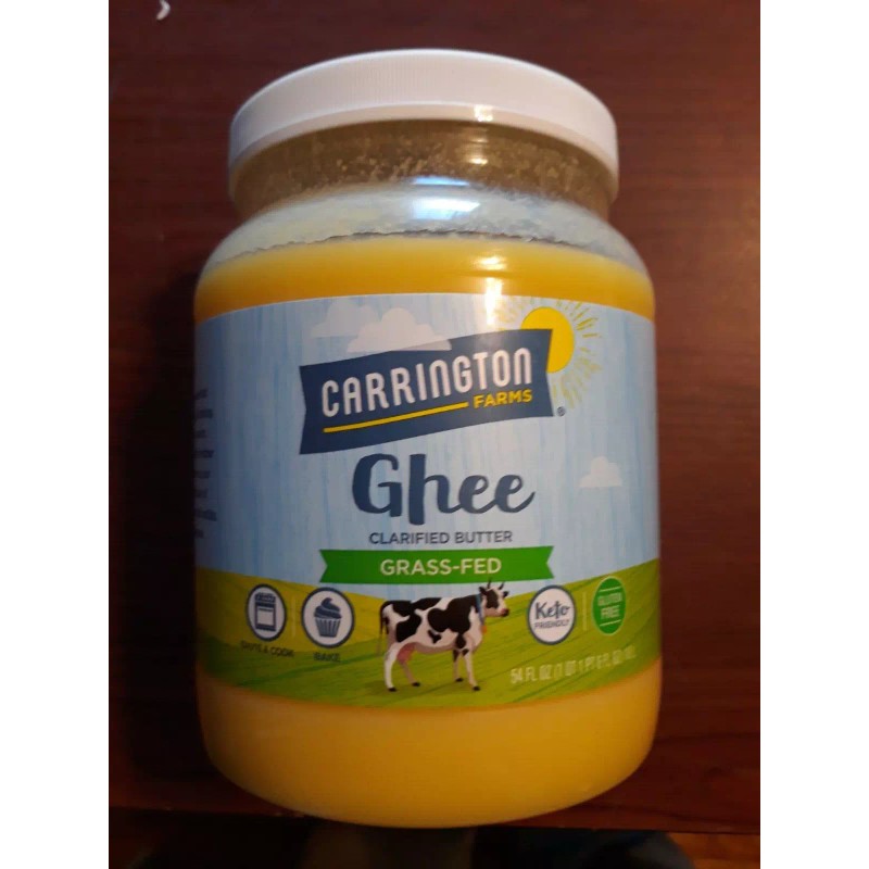 Carrington Farms Grass-FED Ghee 54oz (1.6 L) Clarified Butter