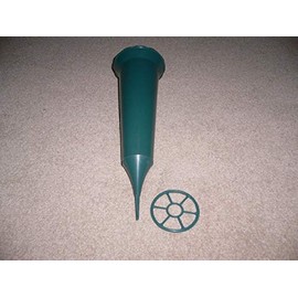 MEMORIAL DARK GREEN GRAVE SPIKE, CEMETERY, FLOWER VASE, POT.