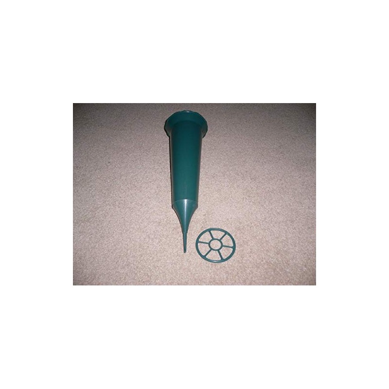 MEMORIAL DARK GREEN GRAVE SPIKE, CEMETERY, FLOWER VASE, POT.