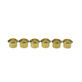 KAISH Premium Brass Vintage Size Guitar Tuner Bushings 1/4" Vintage Tuning Keys Tuning Machines Ferrules for vintage ST/TL/LP guitars Brass 6.2mm(I.D.)* 8.3mm(O.D.) Original Brass
