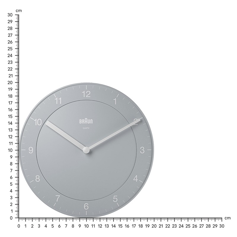 Braun Classic Analogue Wall Clock with Quiet Quartz Movement, Easy