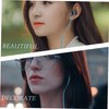 LALAFINA Ear Hook Earphone with Microphone Stereo Headset Black and