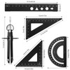 Metal Compass Geometry Set, Aluminum Alloy Protractor Set with Protractor,