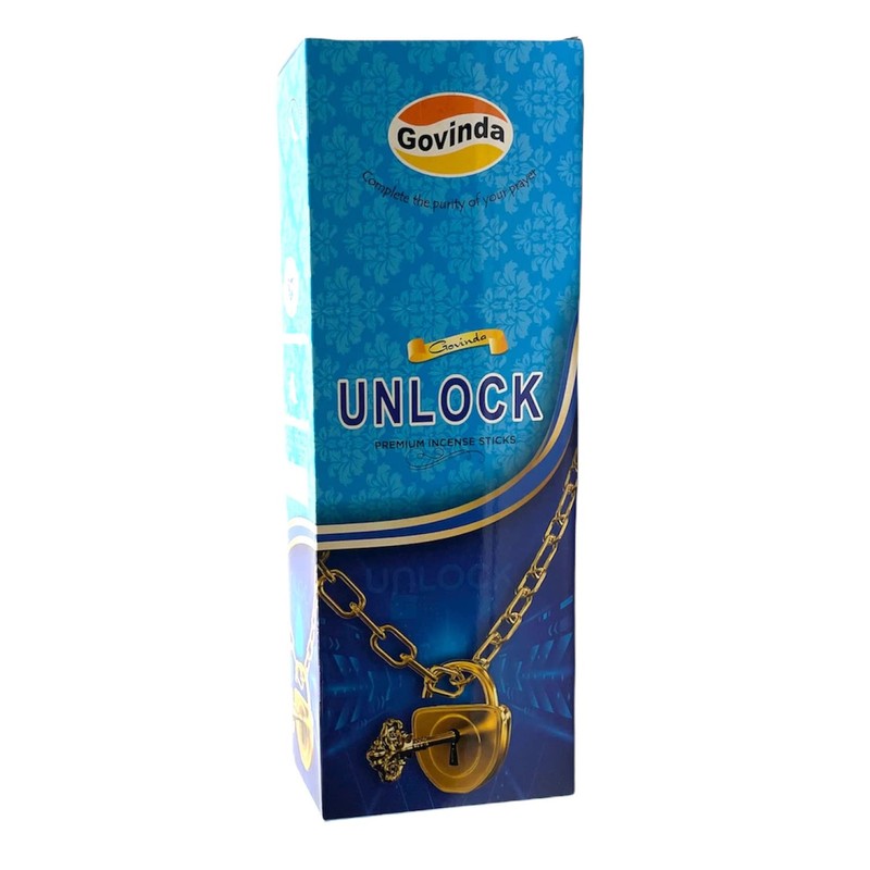 Govinda Incense - Unlock - 120 Incense Sticks, Masala Coated