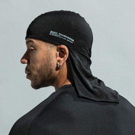 Otafuku Glove JW-613 f Body Toughness Cooling Deodorizing Power Stretch Head Cap with Cover, Skull Cap Black