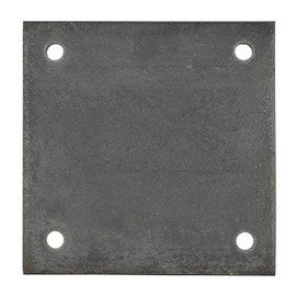8" x 8" x 3/8" Hot Rolled A36 Steel Base Plate with (4) 9/16" Holes for 1/2" Bolts - Custom Fabricated