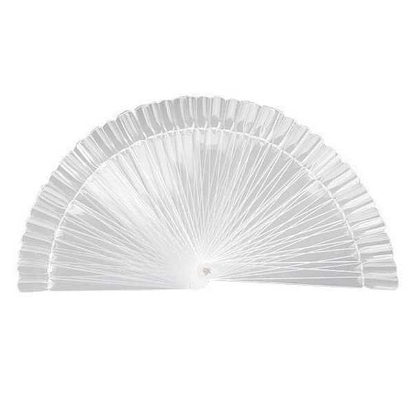50 Transparent False Nail Art Tips Stick Display Practice Fan