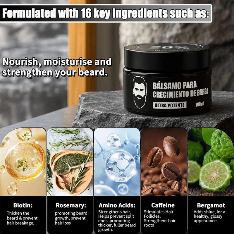 Crema De Crecimiento De Barba