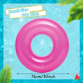 POPOYU Inflatable Swimming Ring Children Pink, 30 Inches / 76 cm Swimming Ring Children's Pool Party Swimming Ring Small Size S, Summer Water Pool Floatie Pool Ring for Swimming Pool Party, Beach