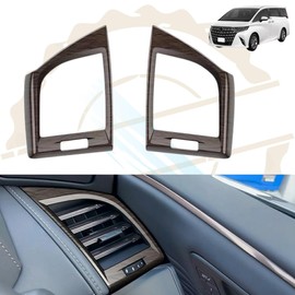 DodoxDIY Compatible Alphard 40 Series Vellfire 40 Series Custom Accessory Parts Side Air Console Vent Panel Cover Garnish Dedicated Car Interior Goods Wood Grain Brown