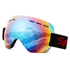 Cyxus Ski Goggles Frameless, OTG Overglasses 100% UV400 Protection Snow Goggles for Men & Women