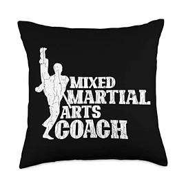 Funny Mixed Martial Arts Coach Graphic & More Mixed Martial Arts Coach Funny Black Belt Kung Fu Graphic Throw Pillow, 18x18, Multicolor