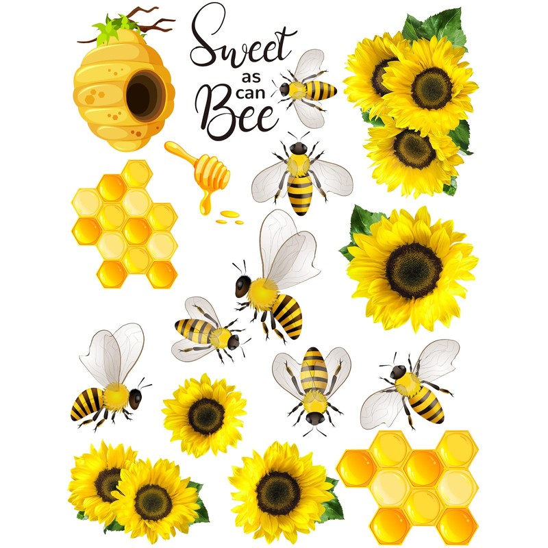 Rozer 35 Pcs Summer Bee Bulletin Board Decorations Back to