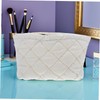 FOMIYES Quilted Portable Makeup Bag Small Cosmetic Organizer Pouch with