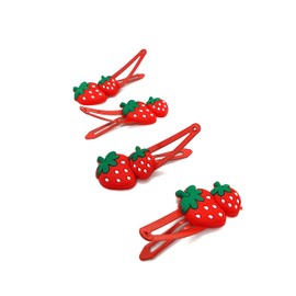 Hair Clips Accessories,Girls Snap Hair Clips,Cute Hair Clips,Kids Hair Clips,Metal ,Hair Clips,Baby Toddlers Girl Kids Hair clips (Strawberry Clip Z4CLISTR)