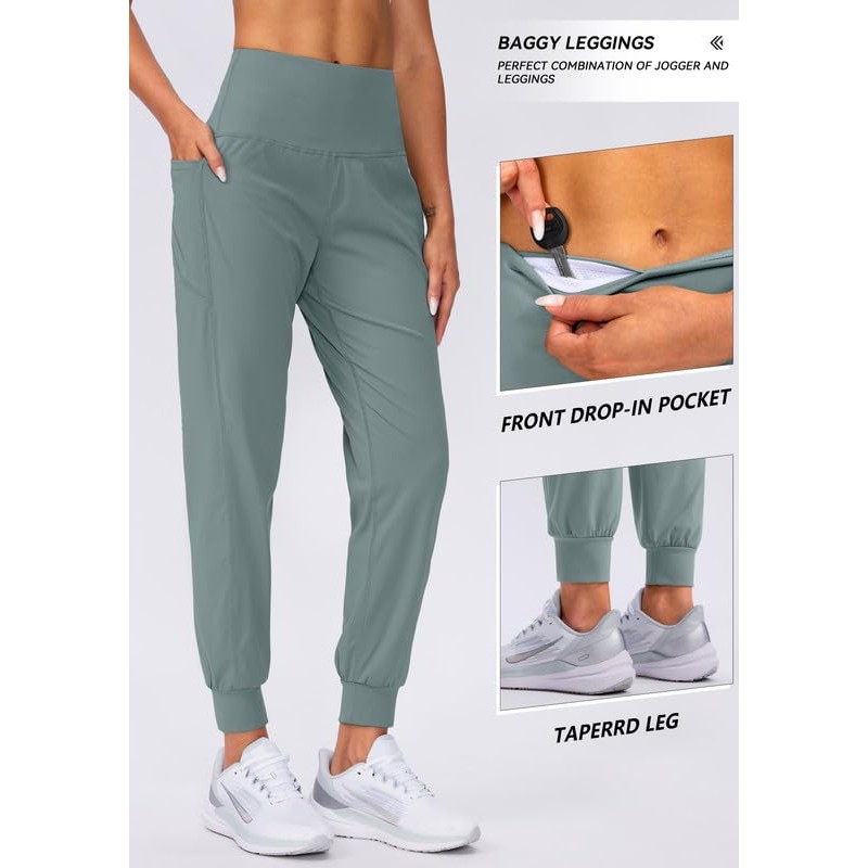 Viodia Women's Joggers with Pockets High Waisted Athletic Workout Yoga