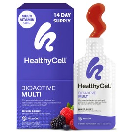 Healthycell Bioactive Daily Liquid Multivitamin for Men & Women – 20+ Essential Vitamins, Minerals & Antioxidants for Brain, Heart, Immune Support, Skin & Hair Support - 14 Gel Packs