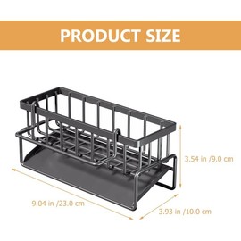 Organizador para Fregadero De Cocina Soporte para Esponja Y Cepillo Estante De Almacenaje con Drenaje para Jabón Paños De Cocina Y Accesorios 9.05 X 3.93 X 3.54 in