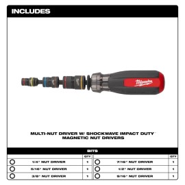 Milwaukee 48-22-2921 1/2" SHOCKWAVE Impact Duty Multi-Nut Driver
