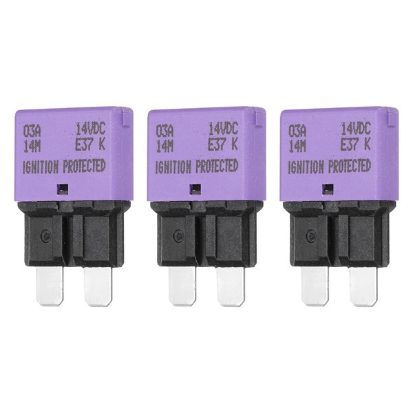 DMiotech 3 Pack Automatic Mini Reset Fuse, 14V DC 3A