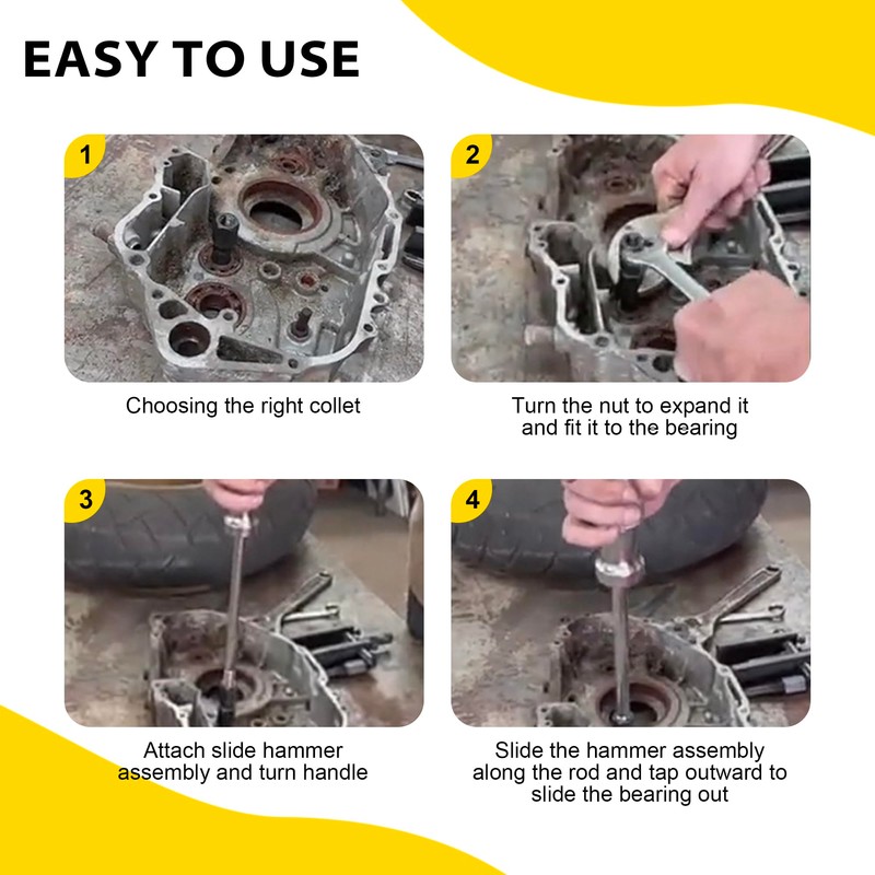ZOSANY 12 PCS Bearing Puller Kit,Slide Hammer Puller Puller Set
