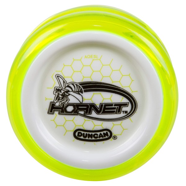 Duncan Toys Hornet Pro Looping Yo-Yo with String, Ball Bearing Axle and Plastic Body, Green with White Cap