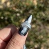 Highly recommended by the owner Silver crack handmade nail tip