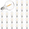 G40 LED Solar Replacement Bulbs,1W Equal to 5W, Plastic E12