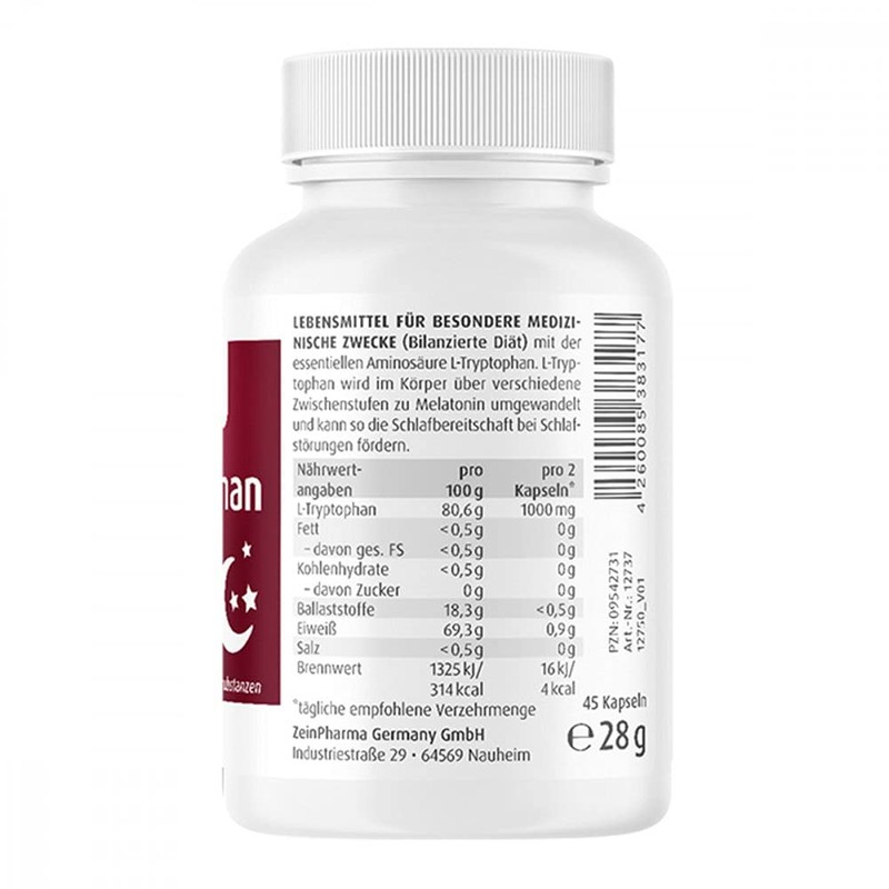 L-Tryptophan 500 mg Capsules