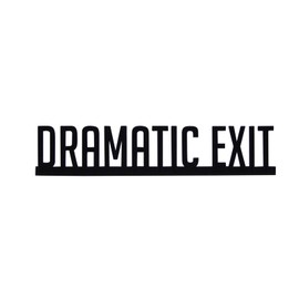 Dramatic Exit Funny Minimalist Door Topper Sign for Doorway Unique Quirky Home Decor Theatrical Gift for Film and Theater Lovers Wall Art for Drama Queens 8" x 1 5/8" x 1/8"