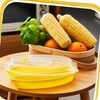 SiliFine 2 Pcs Microwave Corn Steamer with Lid Fast &