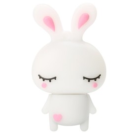 3.0 White Bunny Rabbit 64GB USB External Hard Drive Flash Thumb Drive Storage Device Cute Novelty Memory Stick U Disk Cartoon