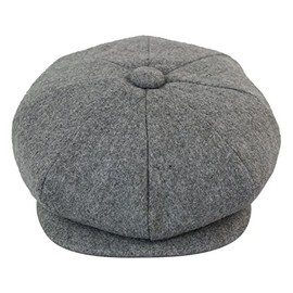 TruClothing.com Men's Herringbone Tweed Design Grandad Style Hat, gray