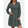 IWD V Neck Long Sleeve Fall Knit Sweater Dress for