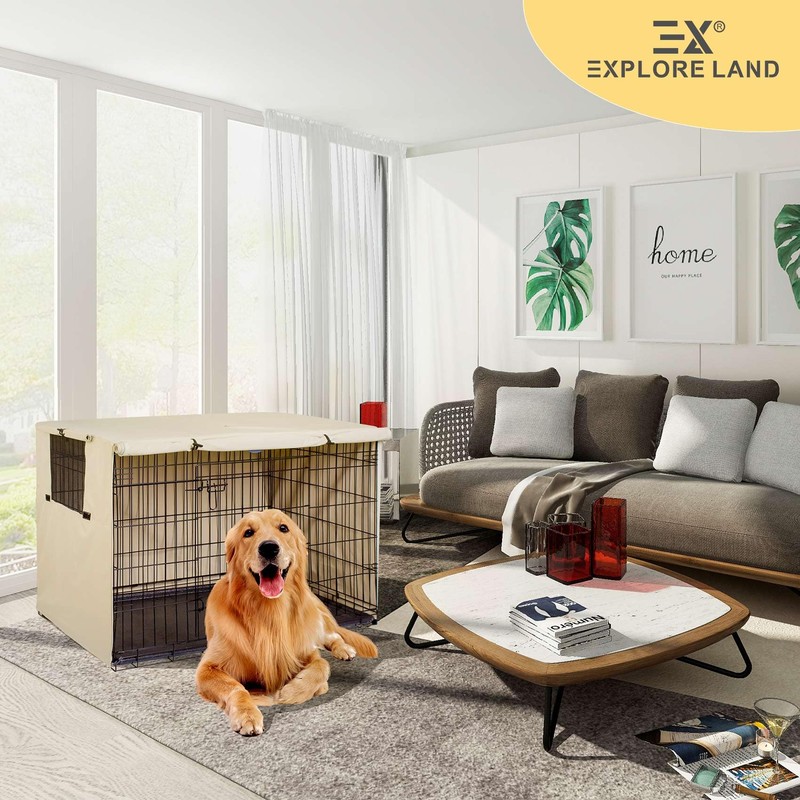 Explore Land 48 inches Dog Crate Cover Heavy Duty Polyester