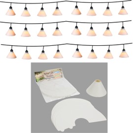 Olukai Designs LLC Off White Outdoor Light Bulb Covers – 24 Pack Colored LED Light's Covers Decorative for String Lights – Lite Shades for Patio, Backyard, Garden, Party Décor