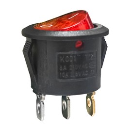 KCD1-105 20mm Diameter Round Red Rocker Switches 3pin 2position for Treadmills,Lawn Mower,Snow Blower，Coffee Maker .etc