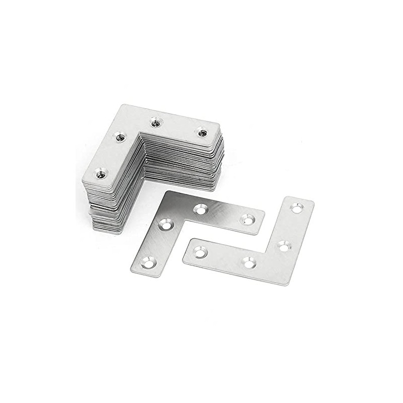 ExcInter 2PCS 120 x 120 mm Stainless Steel Angle Plate