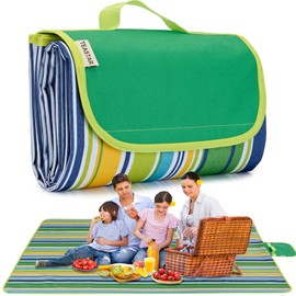 TEASTAR Waterproof Picnic Blanket Extra Large Oversized Beach Blanket Sandproof Outdoor Large Picnic Blankets Foldable Sand Free Beach Mat for Grass, Lawn, Sand, Camping, Stadium, Travel