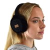 C.C Soft Winter Warm Adjustable Headband Ear Warmer Earmuffs, Black