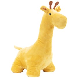 SANFERGE Cute Decorative Door Stopper for Home and Office Floor Door Stops, Fabric Animal Weighted Heavy Wall Protectors,Yellow Giraffe